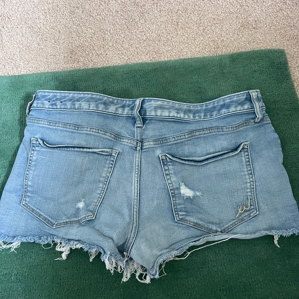 Express low rise denim shorts